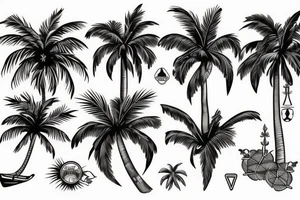 Palm trees tattoo idea