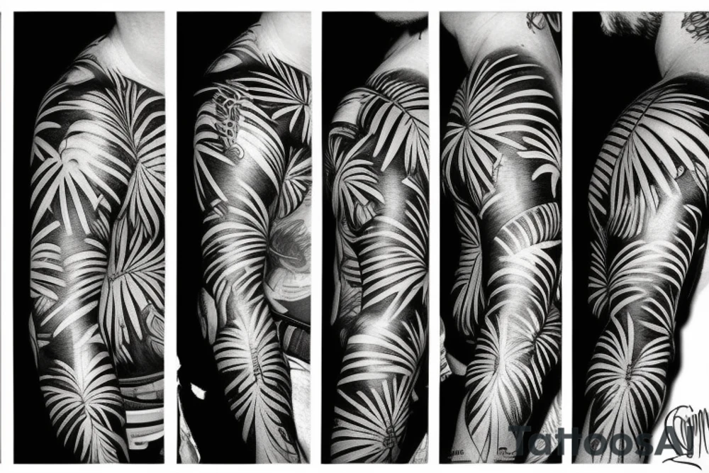 Palm trees tattoo idea