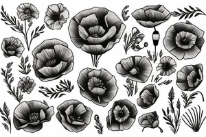 Golden poppy tattoo idea