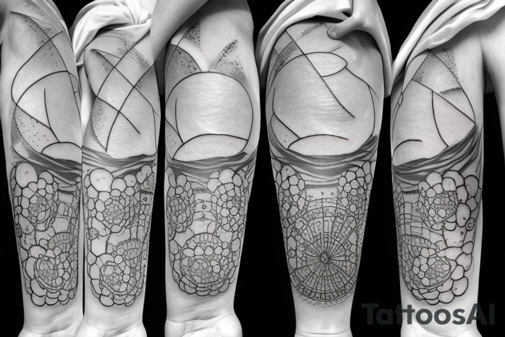 infinite hourglass with sand falling from both sides tattoo idea
