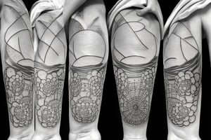 infinite hourglass with sand falling from both sides tattoo idea