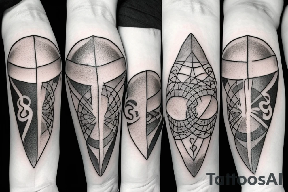 infinite hourglass with sand falling from both sides tattoo idea