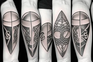 infinite hourglass with sand falling from both sides tattoo idea