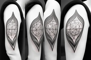 infinite 8 shaped hourglass with sand falling from both sides tattoo idea