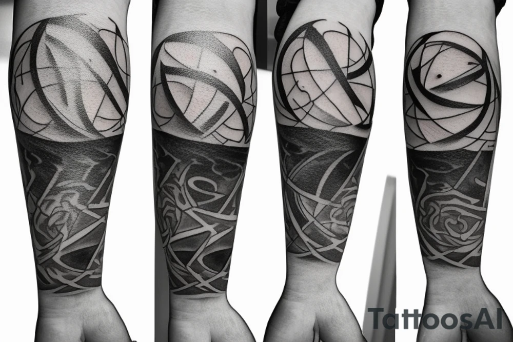 infinite 8 shaped hourglass with sand falling from both sides tattoo idea