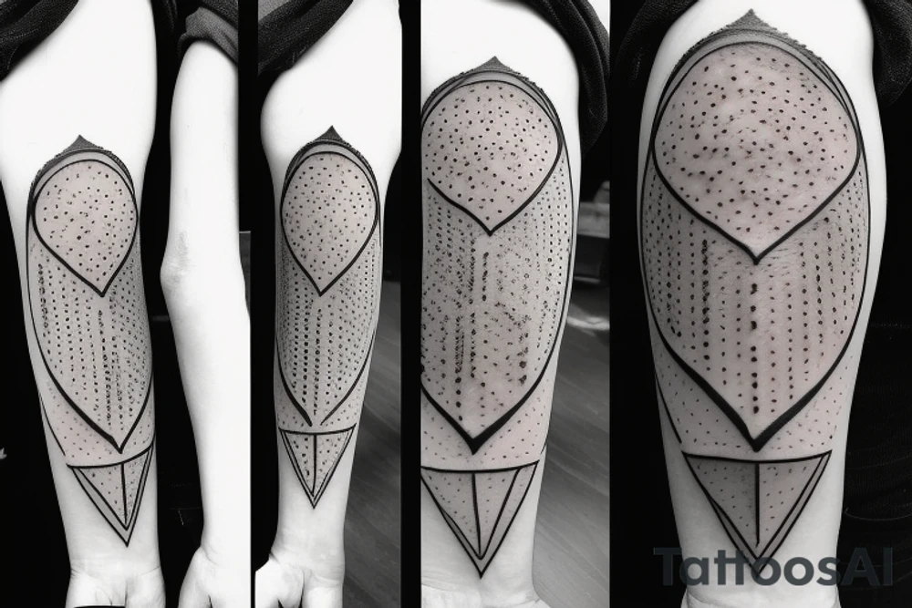 infinite 8 shaped hourglass with sand falling from both sides tattoo idea