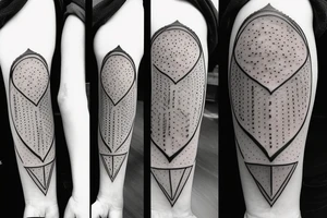 infinite 8 shaped hourglass with sand falling from both sides tattoo idea