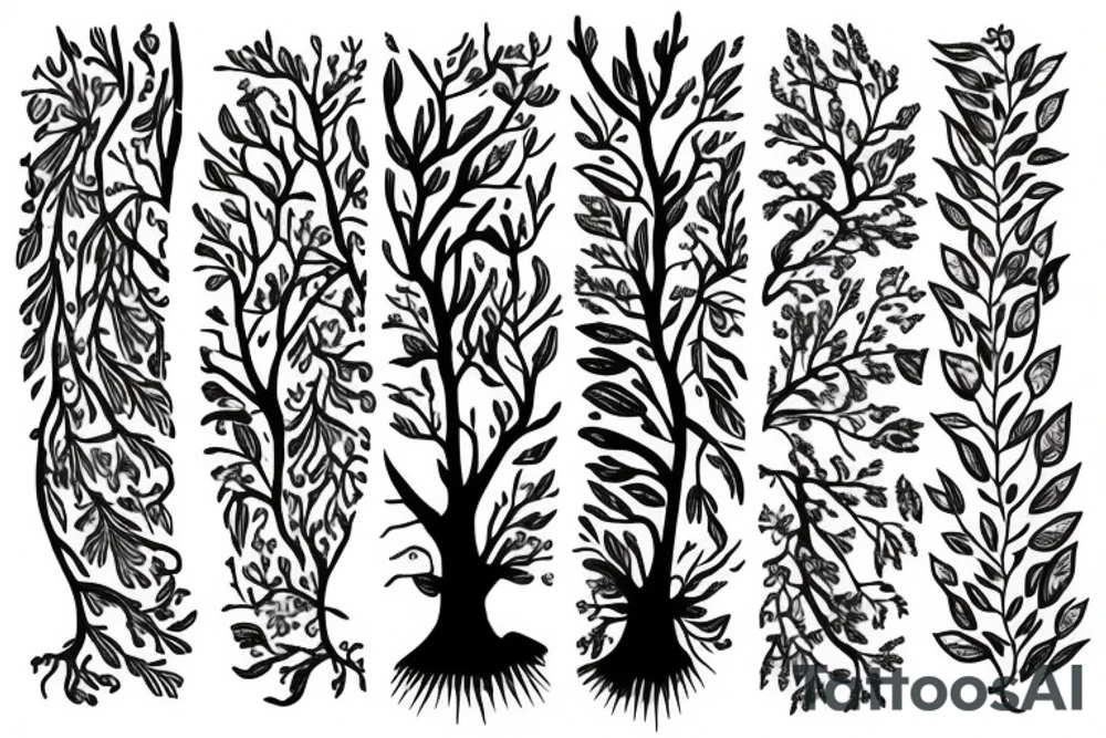 big tree no leaves tattoo idea