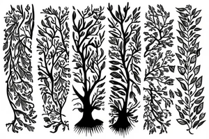 big tree no leaves tattoo idea