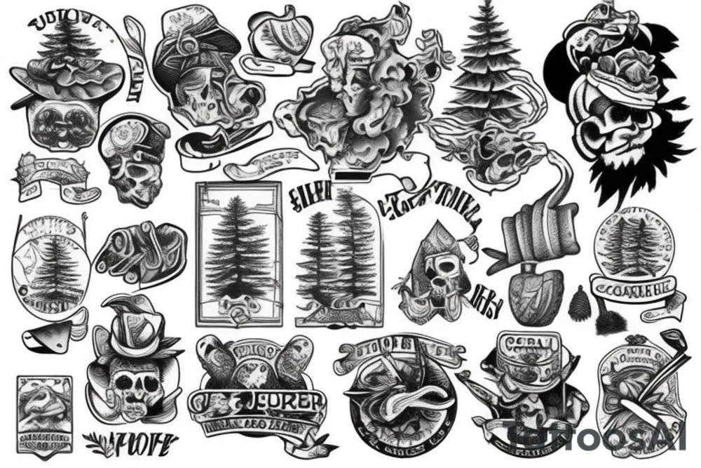 Conifer tattoo idea