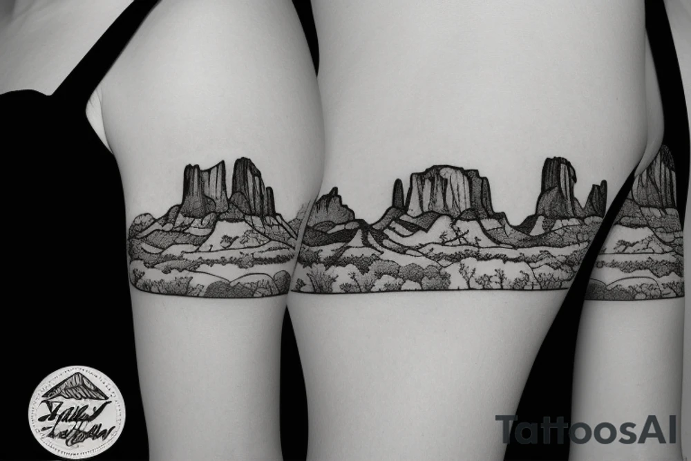 superstition mountains in arizona tattoo idea
