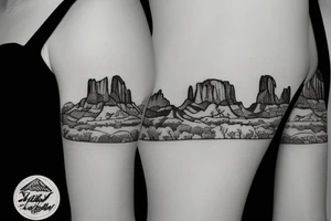 superstition mountains in arizona tattoo idea