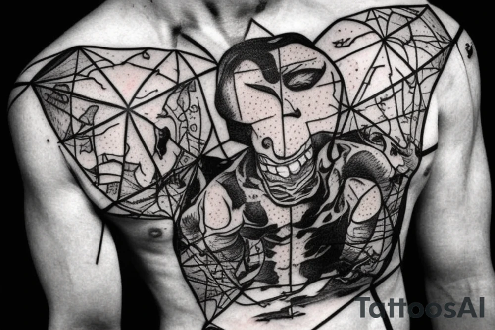 atlas struggling to hold the world on his shoulders. Blood dripping, clothes tattered tattoo idea