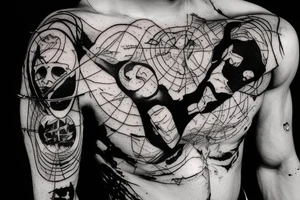 atlas struggling to hold the world on his shoulders. Blood dripping, clothes tattered tattoo idea