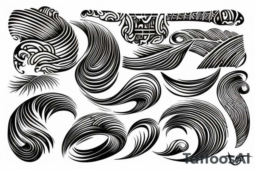 polynesian waves tattoo tattoo idea