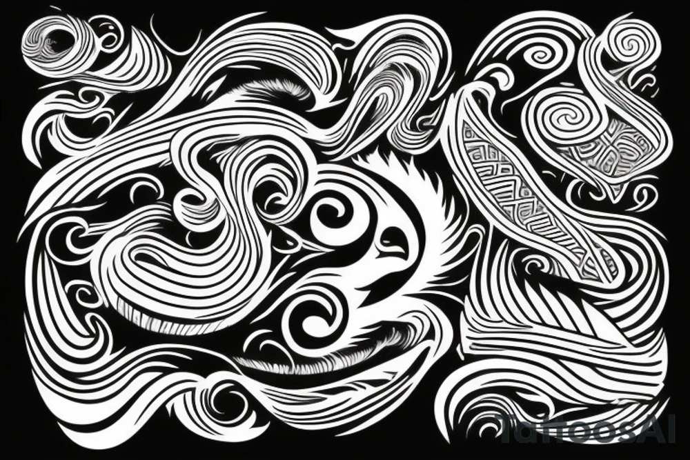polynesian waves tattoo tattoo idea