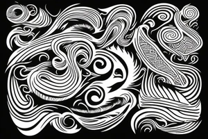 polynesian waves tattoo tattoo idea