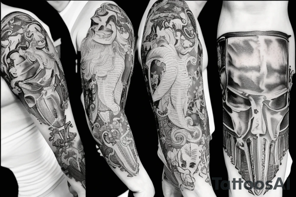 Renaissance fight tattoo idea
