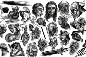 Renaissance fight tattoo idea