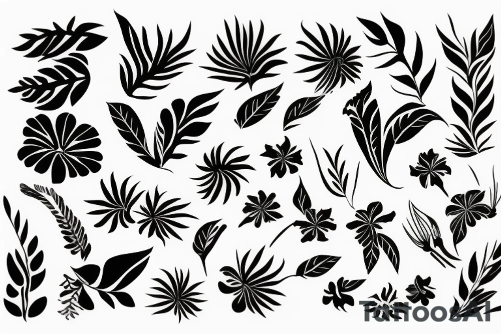 Hawaiian flower, tattoo idea