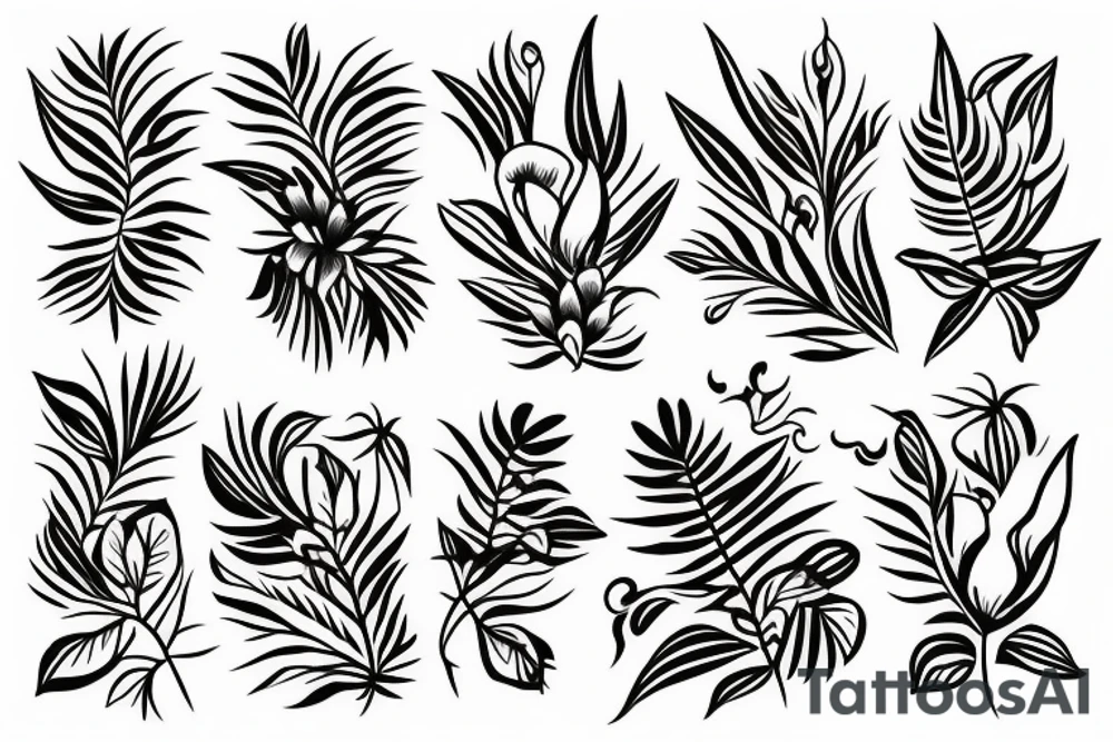 Hawaiian flower, tattoo idea