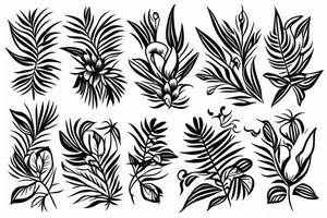 Hawaiian flower, tattoo idea