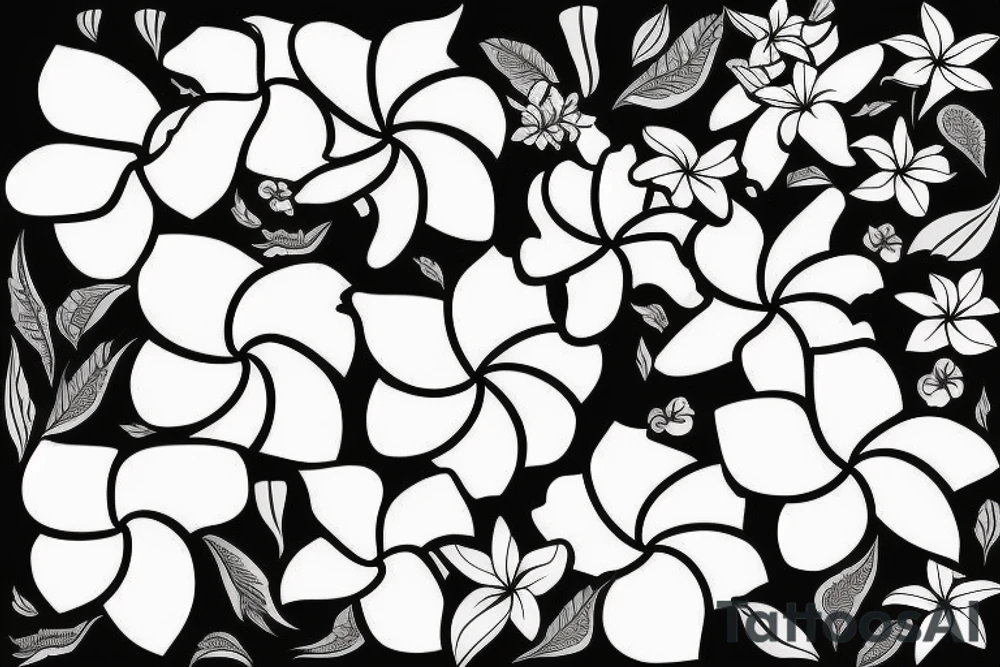 Hawaiian plumeria tattoo idea