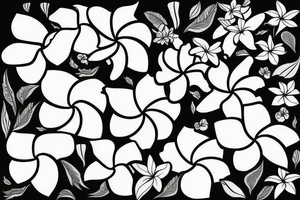 Hawaiian plumeria tattoo idea
