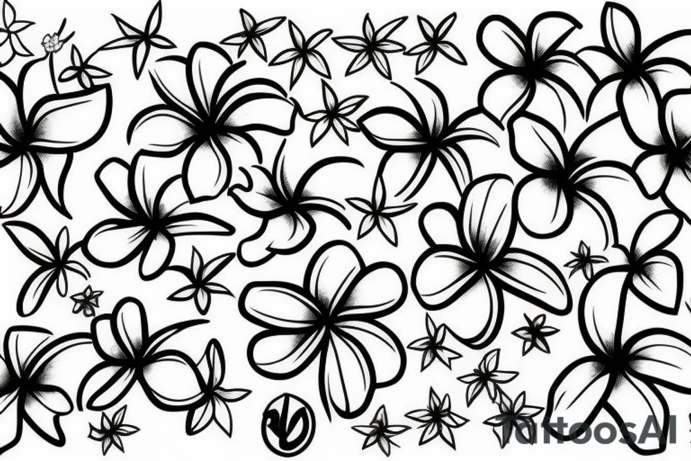 Hawaiian plumeria tattoo idea