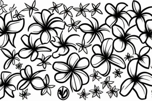 Hawaiian plumeria tattoo idea