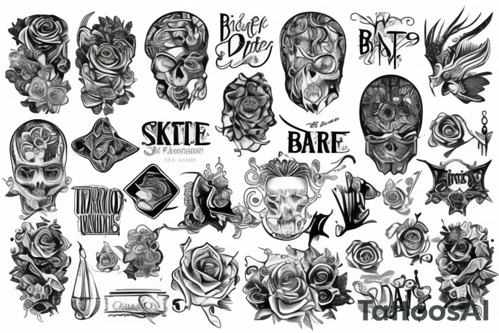 The word BARTEE tattoo idea