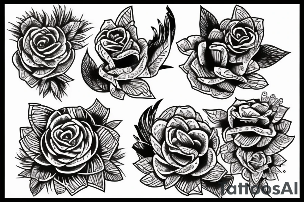 River oasis during a sunset tattoo idea
