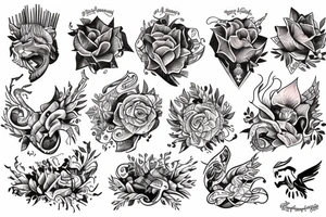 River oasis during a sunset tattoo idea