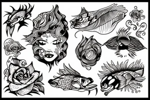 River oasis during a sunset tattoo idea