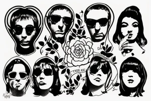 Oasis during a sunset tattoo idea