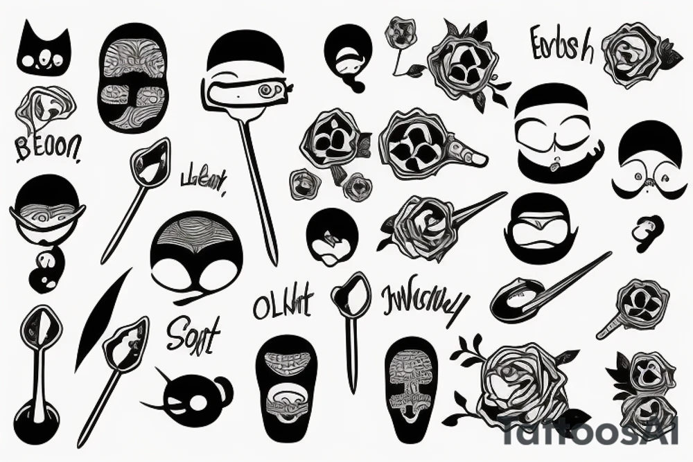 bent spoon tattoo idea
