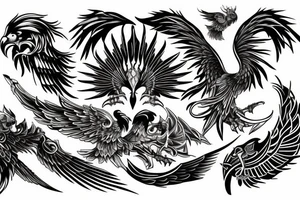 Russian Phoenix tattoo idea