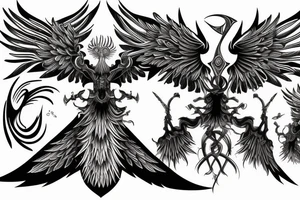 Russian Phoenix tattoo idea