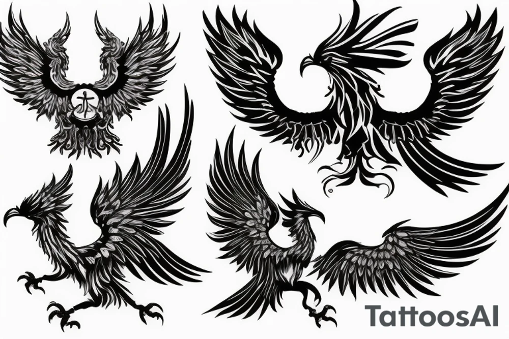 Russian Phoenix tattoo idea