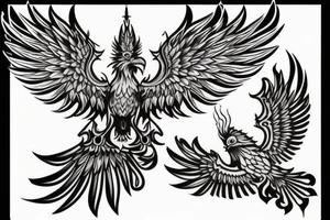 Russian Phoenix tattoo idea