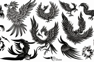 Russian Phoenix tattoo idea