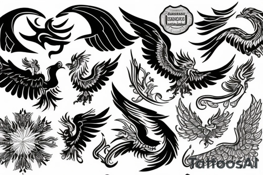 Russian Phoenix tattoo idea