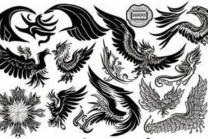 Russian Phoenix tattoo idea