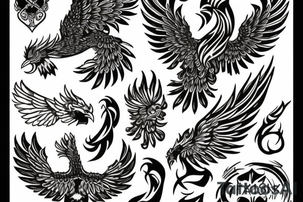 Russian Phoenix tattoo idea