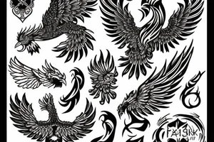 Russian Phoenix tattoo idea