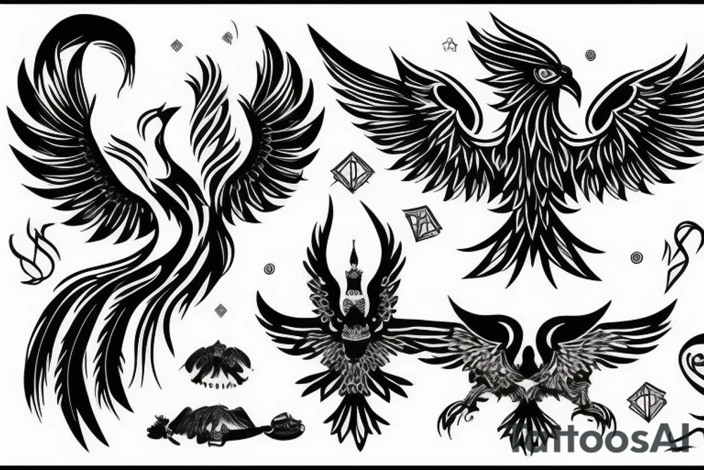 Russian Phoenix tattoo idea