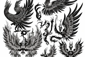 Russian Phoenix tattoo idea