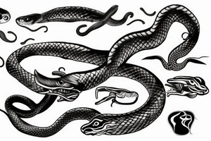 Flying snake tattoo idea