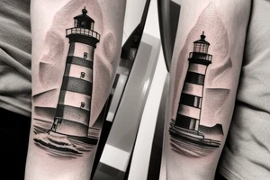 light house near cliffs. tattoo idea