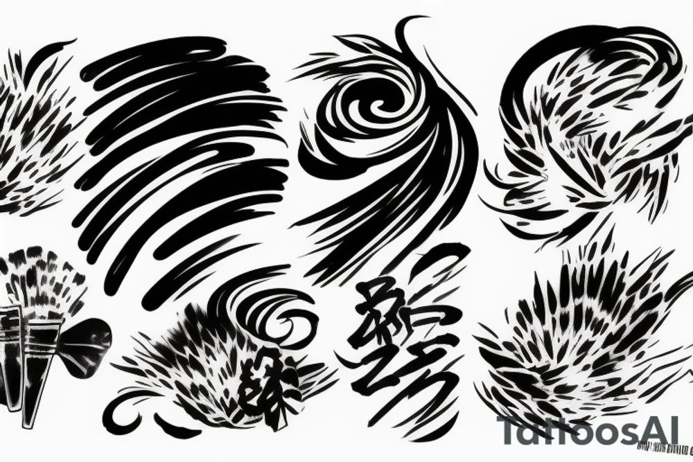 Three brush strokes tattoo idea